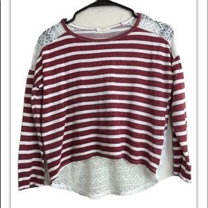 Girls youth Soprano hi-low striped top 7851